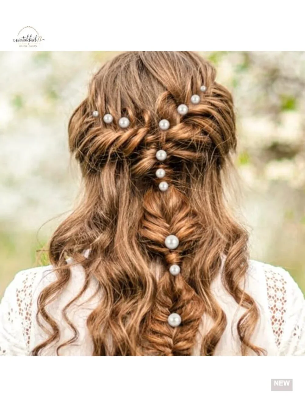 Pearl U-Pin Hair Clips, 18 Piece Set for Bridal Hairstyles